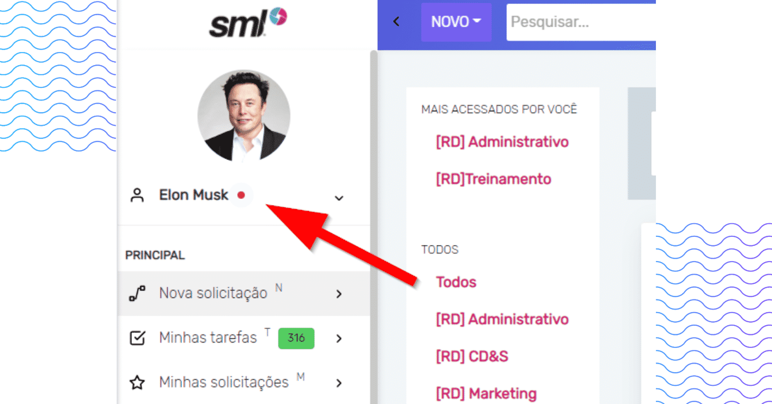 Print do Sistema Zeev de automatização mostrando quando atribuir tarefa quando colega entra de férias.
