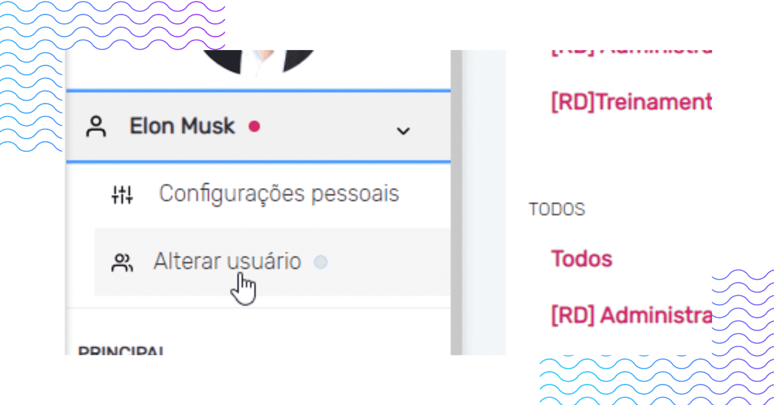 Print do Sistema Zeev de automatização mostrando quando atribuir tarefa quando colega entra de férias.