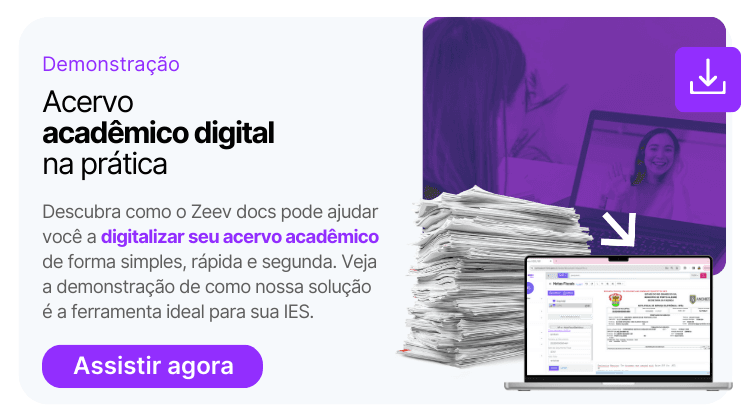 Banner sobre como digitalizar seu Acervo Acadêmico de forma descomplicada
