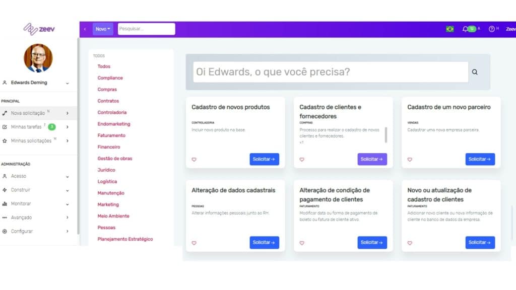 aplicativos no Zeev low-code para PME