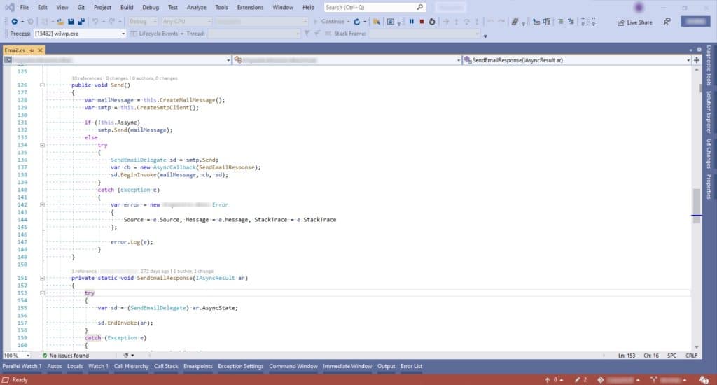 Print da tela com exemplo de código tradicional aberto.