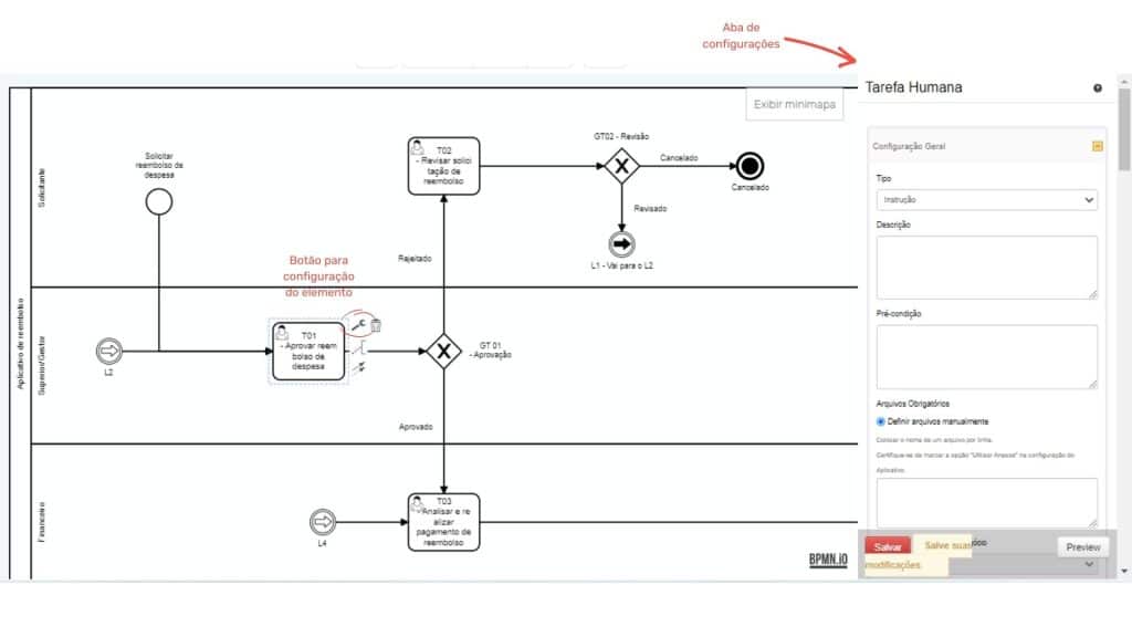 configuração de aplicativos empresariais
