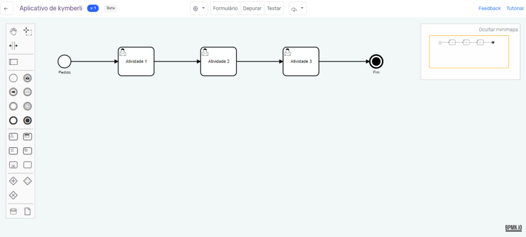 Imagem do Modelador de processos do Zeev uma ferramenta legitimamente BPM