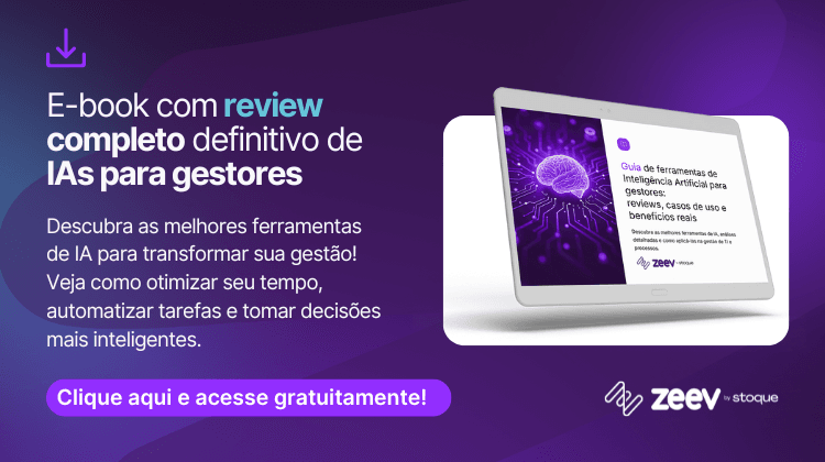 Banner E-book com review completo de IA para gestores
