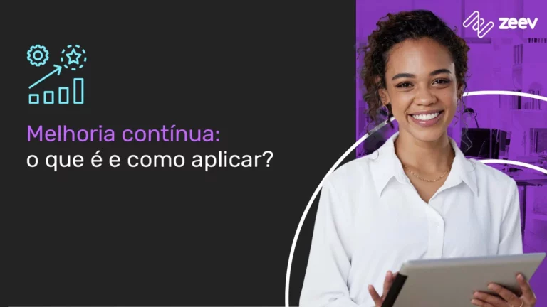 Imagem ilustrada de uma mecanismo de melhoria contínua dentro de um processo BPM