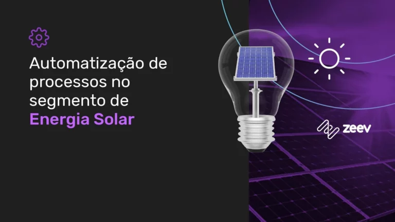 imagem ilustrativa de placas de energia solar para explicação sobre automatização de processos para energia solar