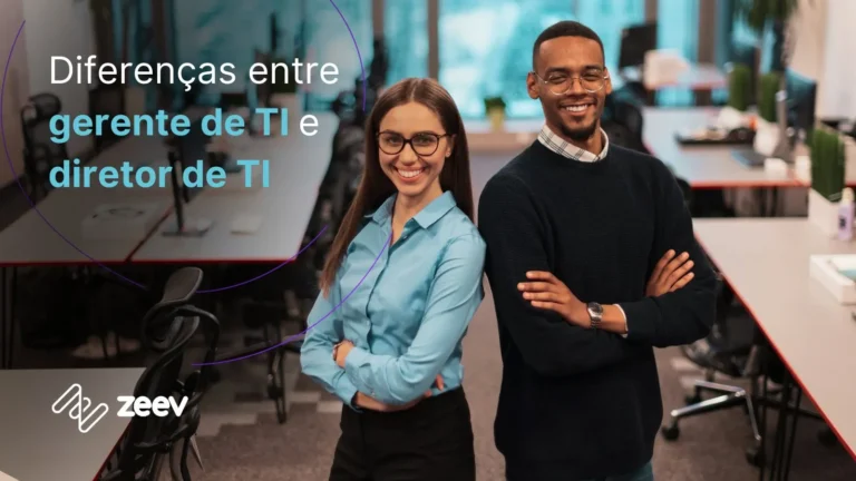 Dois profissionais ilustrando a Diferença entre gerente de ti e diretor de ti