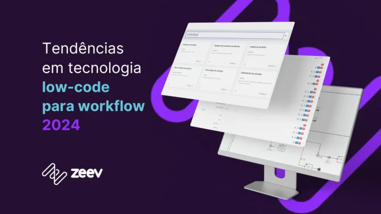 Imagem escrito tendências de tecnologia low-code para workflows