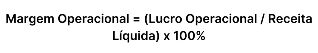 Como é calculada a margem operacional