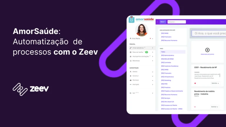 AmorSaúde: automatização de processos com o Zeev