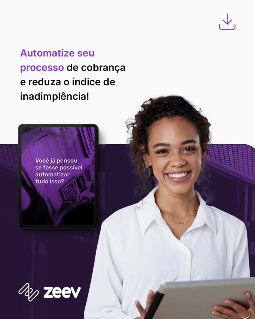 Material baixável e-book sobre Automatizar seu processo de cobrança e reduza o índice de inadimplência!
