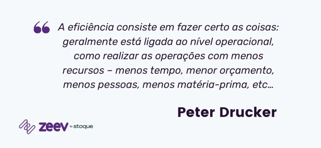 Definição de Eficiência segundo Peter Drucker
