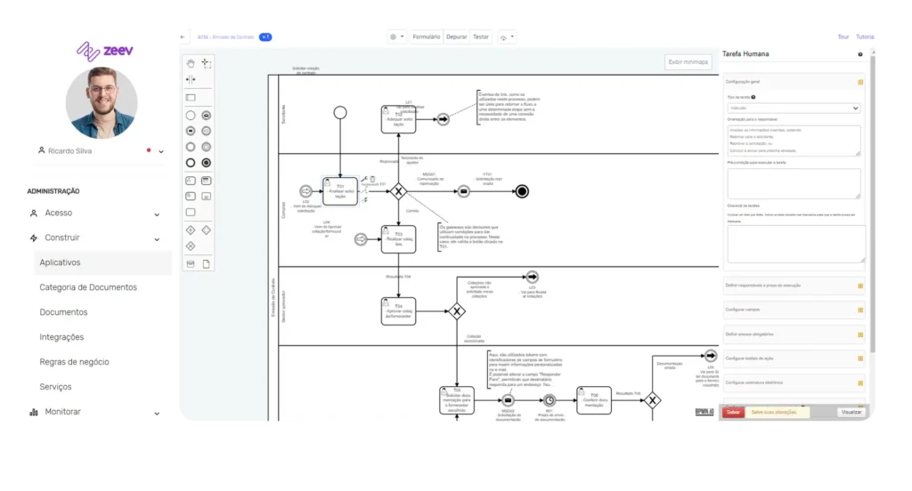 Imagem de tela da ferramenta Zeev