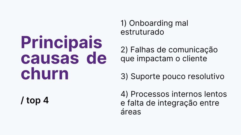 principais causas de churn